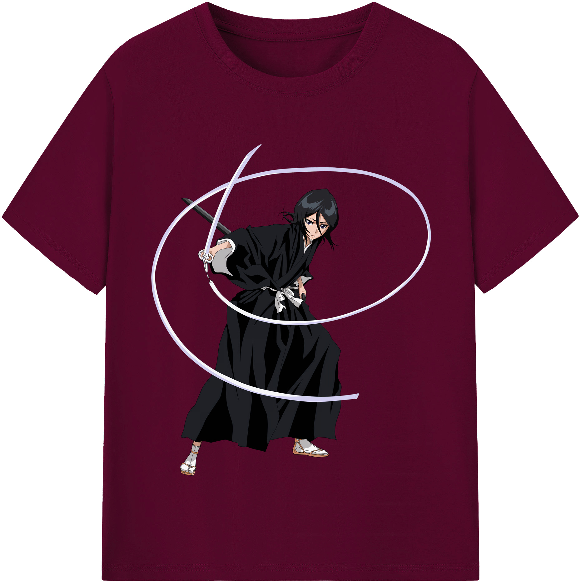 （画像用） ブリーチ 朽木ルキア BLEACH Kuchiki Rukia レディースカジュアルプリントTシャツ（綿100％）